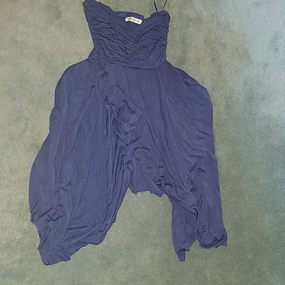 Arden B asymmetrical hem strapless dress